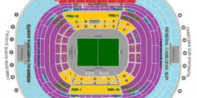 Estadio azteca ülő térkép
