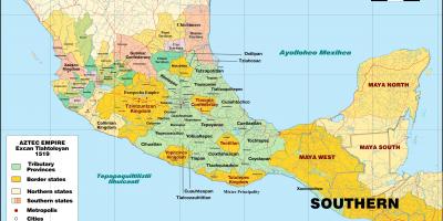 Tenochtitlant Mexikó térkép