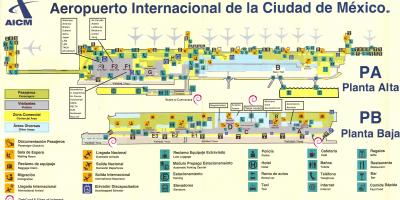 Mexico City nemzetközi repülőtér térkép