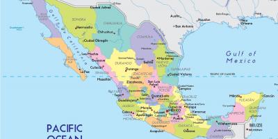 Térkép Mexikó Város, állam