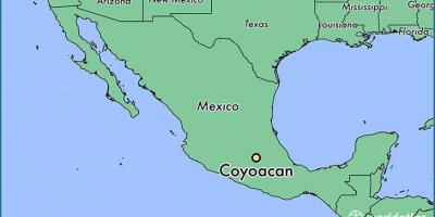 Coyoacan Mexico City térkép