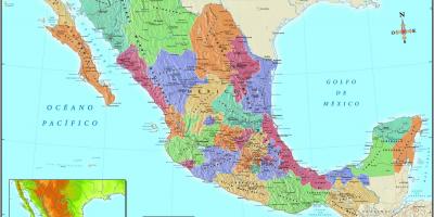 Térkép Mexikó Város, irányítószám