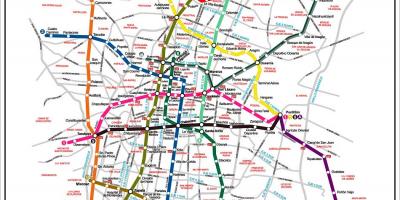 Térkép Mexico City transit