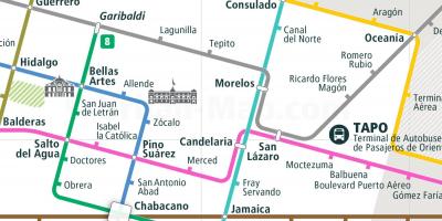 Térkép tepito Mexico City 