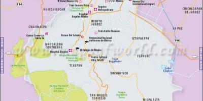 Mexico City térkép helye