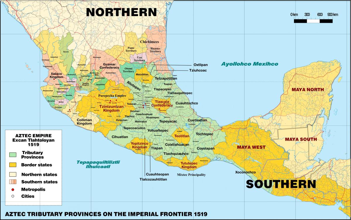 tenochtitlant Mexikó térkép