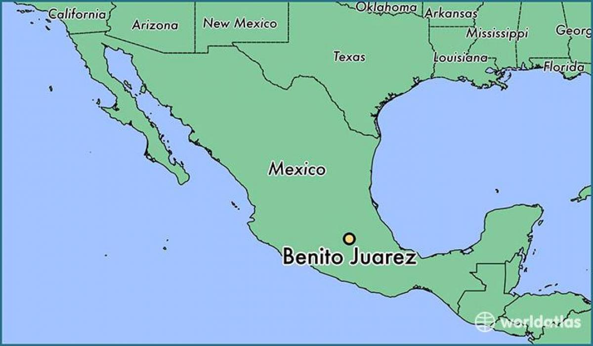 benito juárez Mexikó térkép