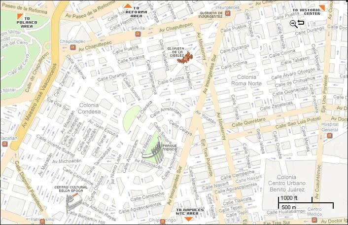 térkép condesa Mexico City