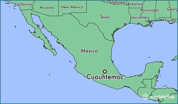 térkép cuauhtemoc-Mexikó 