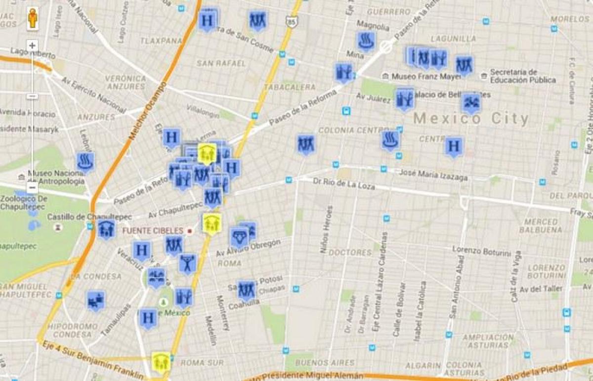meleg térkép Mexico City