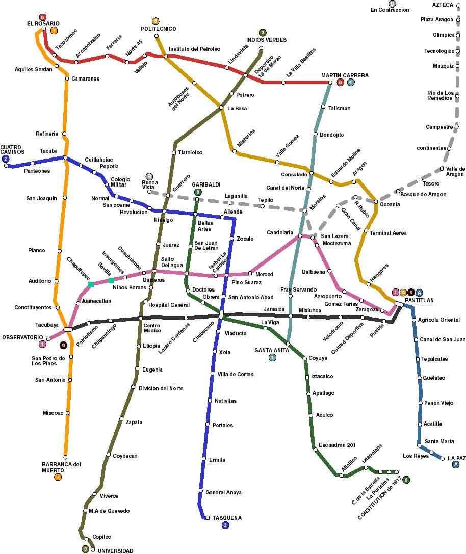 térkép Mexico City busz