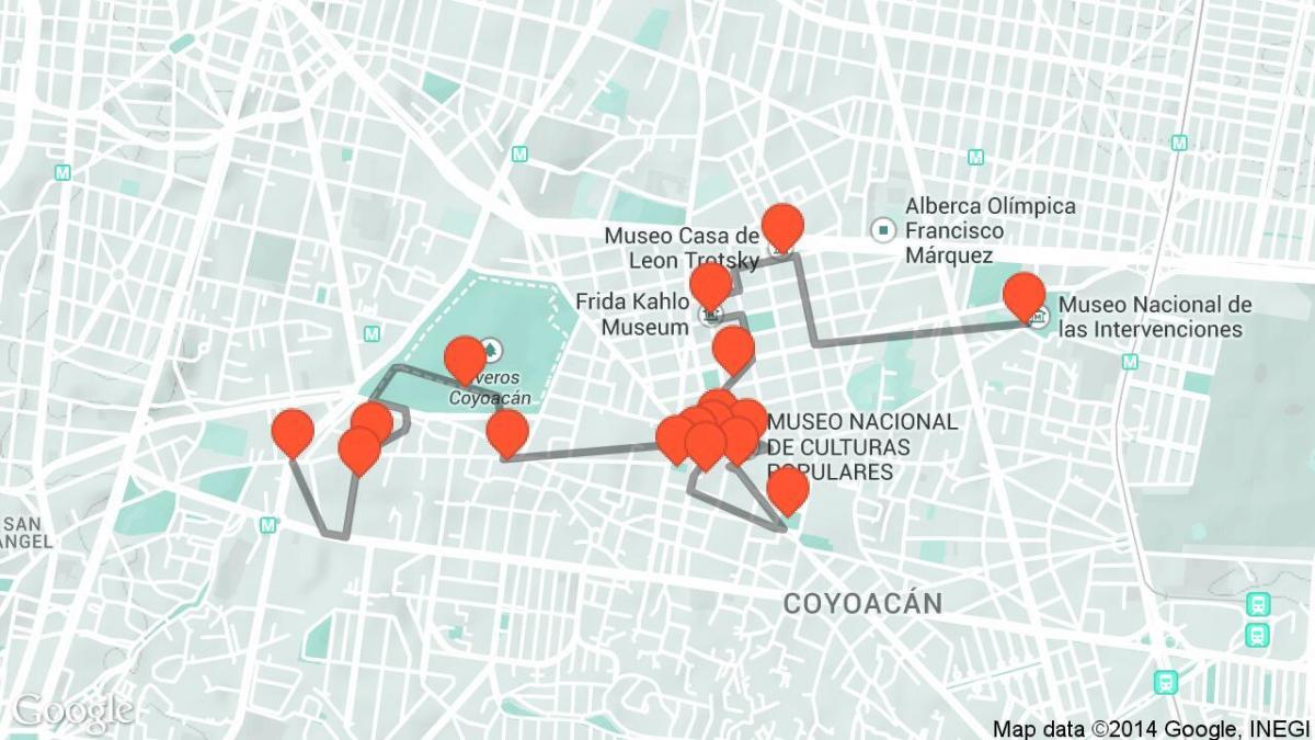 térkép Mexico City séta