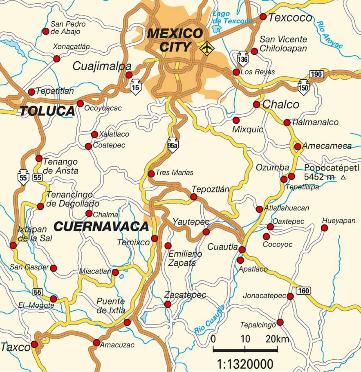 Mexico City-df térkép