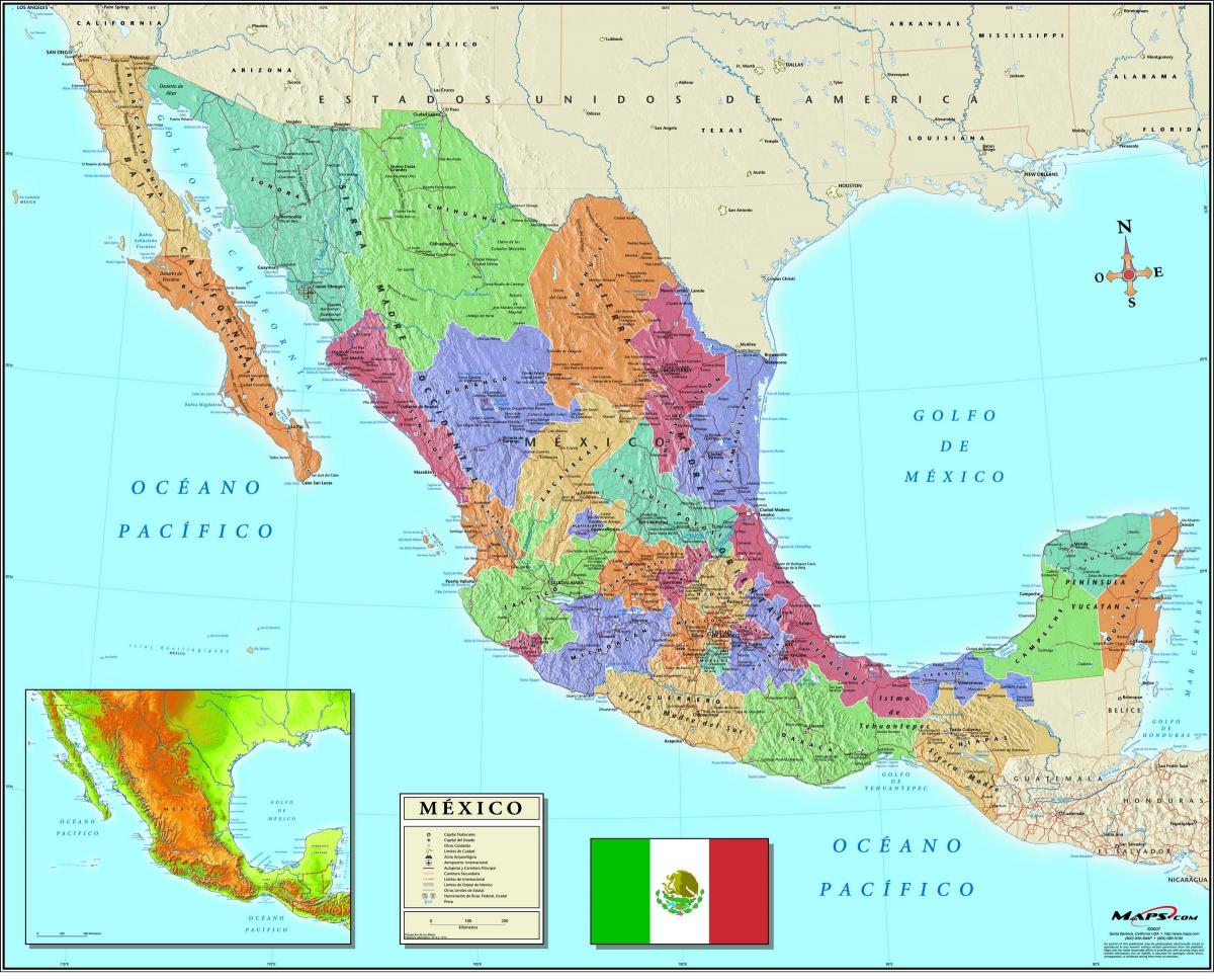 térkép Mexikó Város, irányítószám