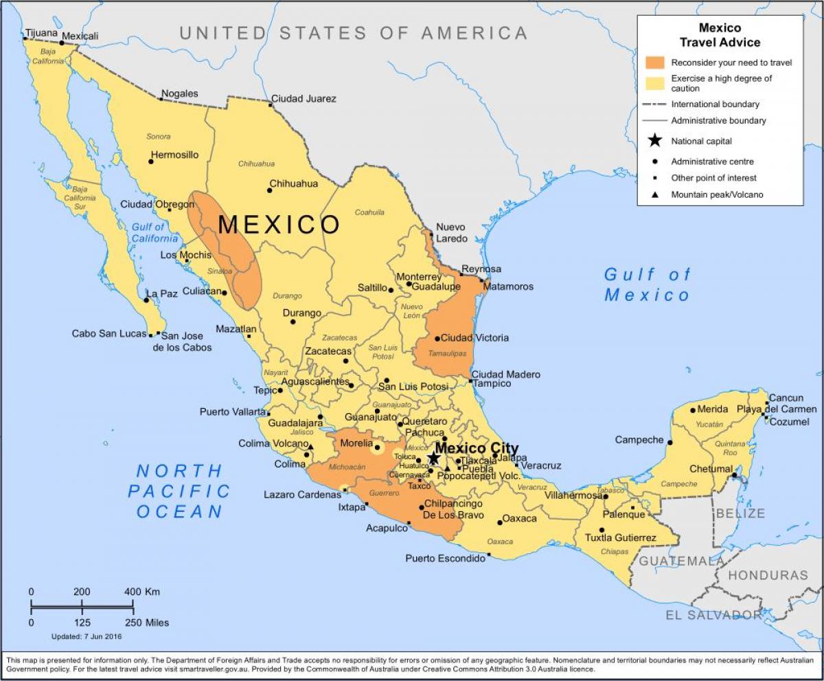 térkép Mexico City, valamint a környező területeken