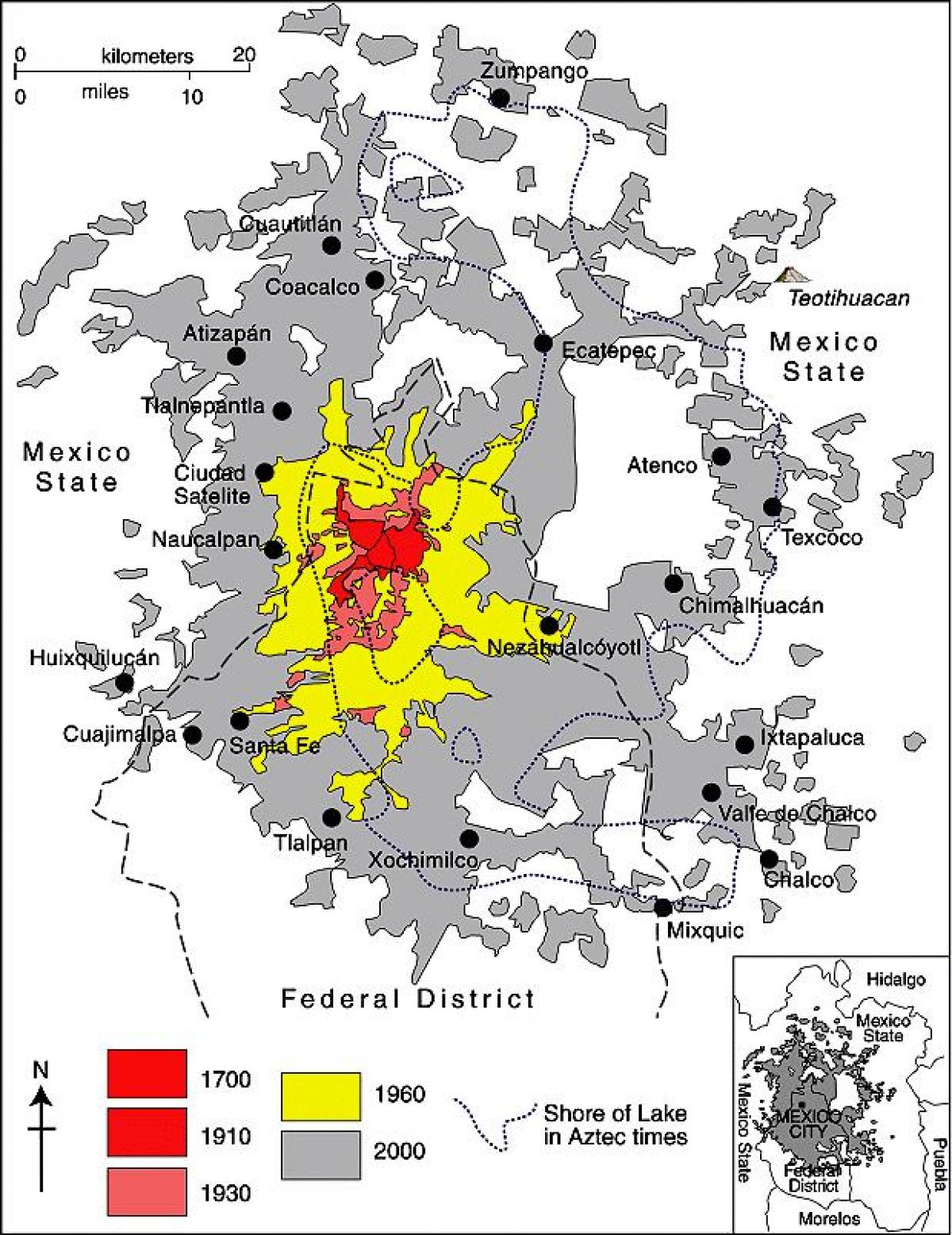 térkép Mexico City kerület