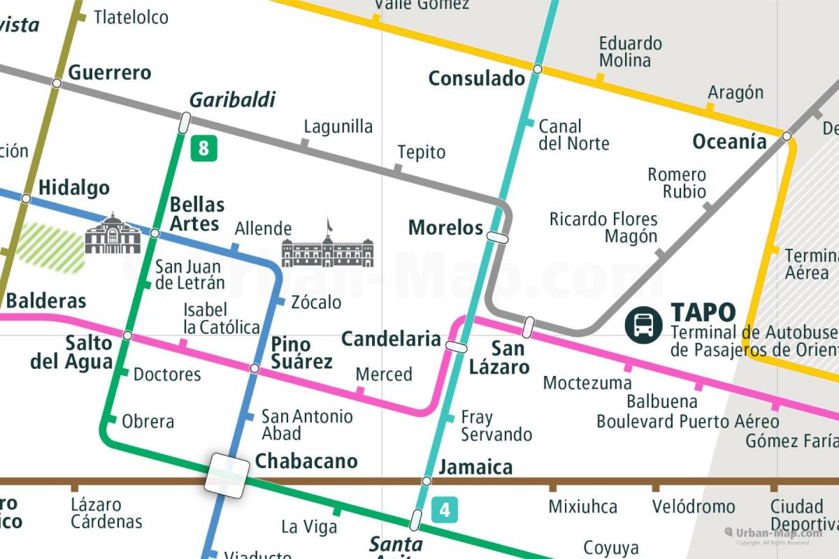 térkép tepito Mexico City 