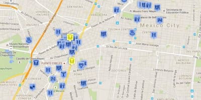 Meleg térkép Mexico City