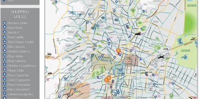 Mexico City látnivalók térkép