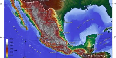Mexico City-topográfiai térkép