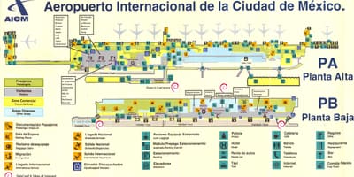 Mexico City nemzetközi repülőtér térkép