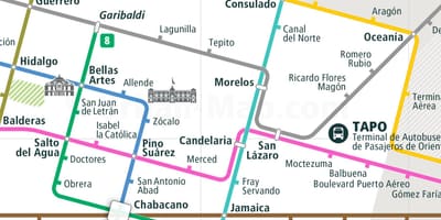 Térkép tepito Mexico City 