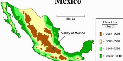 Térkép völgy Mexikó